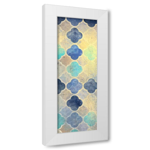 Indigo Panel A White Modern Wood Framed Art Print by Allen, Kimberly