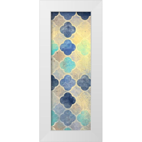 Indigo Panel A White Modern Wood Framed Art Print by Allen, Kimberly