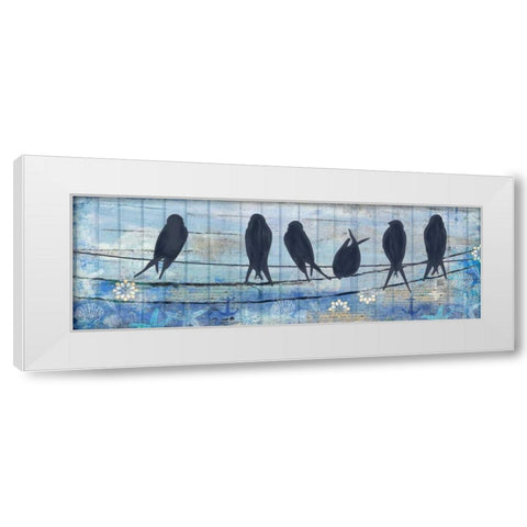 Coastal Birds White Modern Wood Framed Art Print by Allen, Kimberly