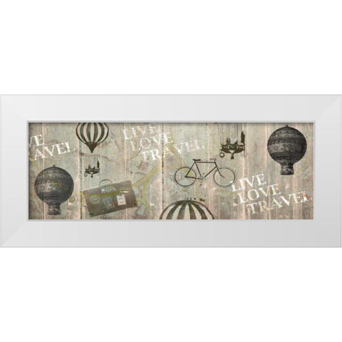 Live Love Travel 2 White Modern Wood Framed Art Print by Allen, Kimberly