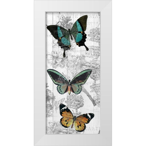 Butterflies Are Free 2 White Modern Wood Framed Art Print by Allen, Kimberly