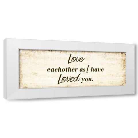 Love Each Other White Modern Wood Framed Art Print by Allen, Kimberly