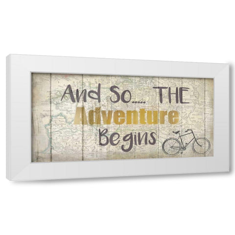 Adventure Awaits 3 White Modern Wood Framed Art Print by Allen, Kimberly