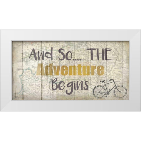 Adventure Awaits 3 White Modern Wood Framed Art Print by Allen, Kimberly