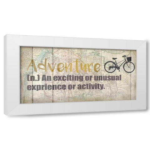 Adventure Awaits 4 White Modern Wood Framed Art Print by Allen, Kimberly