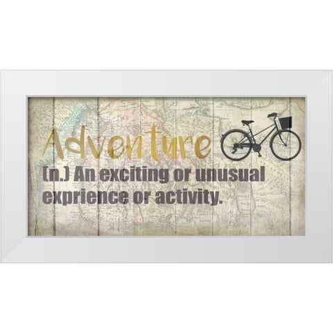 Adventure Awaits 4 White Modern Wood Framed Art Print by Allen, Kimberly