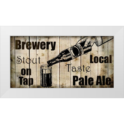 Man Cave 4 White Modern Wood Framed Art Print by Allen, Kimberly