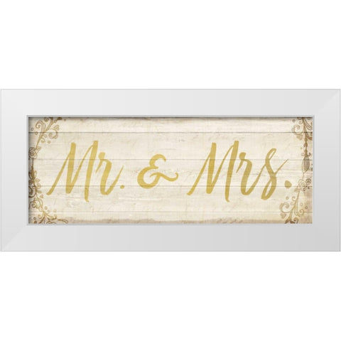 Mr and Mrs White Modern Wood Framed Art Print by Allen, Kimberly