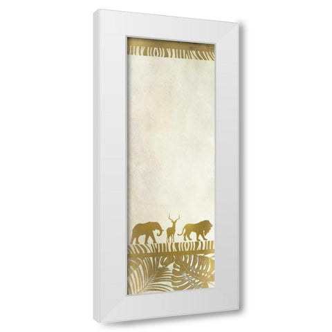 Golden Safari White Modern Wood Framed Art Print by Allen, Kimberly