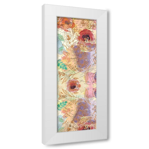 Carte Postale Roses White Modern Wood Framed Art Print by Allen, Kimberly
