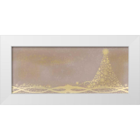 Christmas Tree Panel White Modern Wood Framed Art Print by Allen, Kimberly