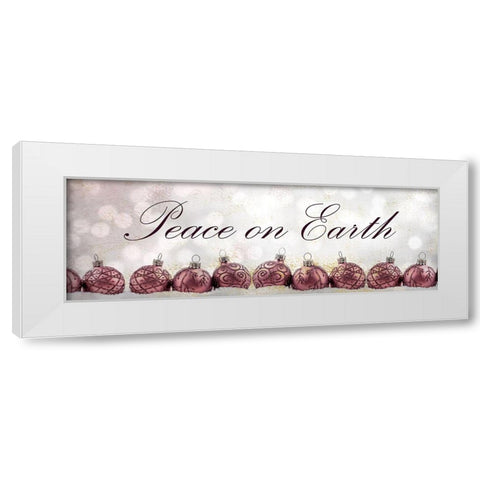 Peace Ornaments White Modern Wood Framed Art Print by Kimberly, Allen