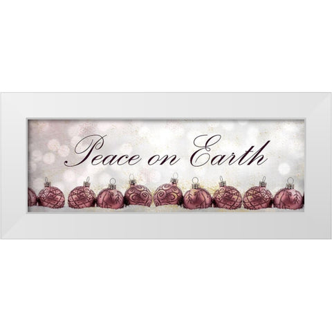 Peace Ornaments White Modern Wood Framed Art Print by Kimberly, Allen