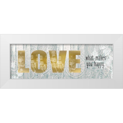Love What Makes White Modern Wood Framed Art Print by Allen, Kimberly