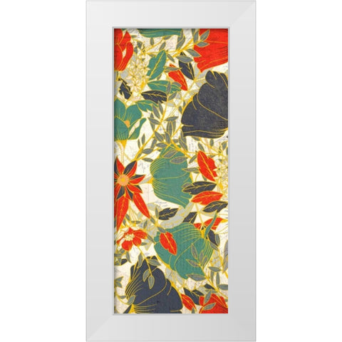 Carte Postale Blooms Henna 1 White Modern Wood Framed Art Print by Allen, Kimberly
