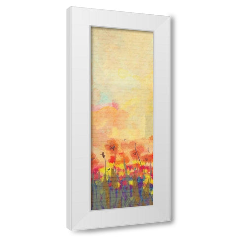 Poppies B White Modern Wood Framed Art Print by Allen, Kimberly