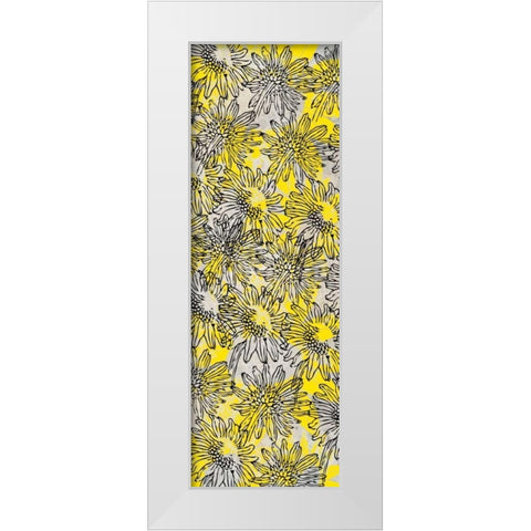 Yellow Sketch White Modern Wood Framed Art Print by Allen, Kimberly