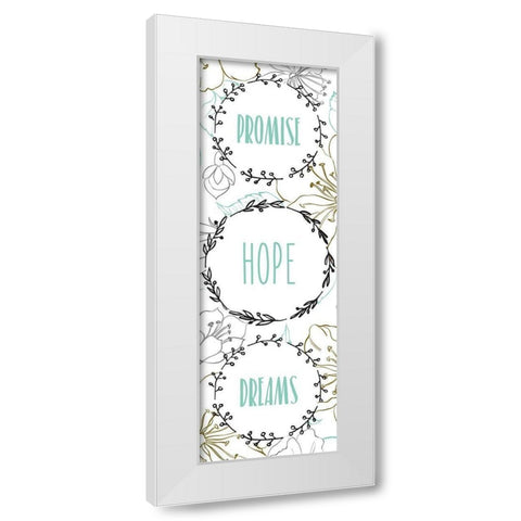Beginnings 5 White Modern Wood Framed Art Print by Kimberly, Allen