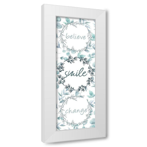Change 5 White Modern Wood Framed Art Print by Kimberly, Allen