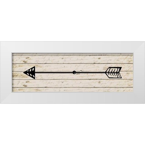 Arrow 1 White Modern Wood Framed Art Print by Allen, Kimberly