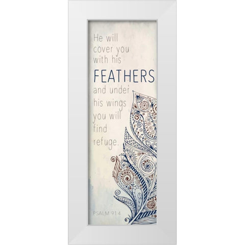 He Will White Modern Wood Framed Art Print by Allen, Kimberly