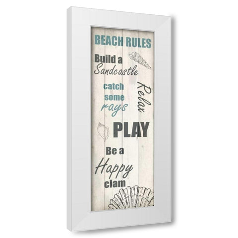 Beach 1 White Modern Wood Framed Art Print by Allen, Kimberly