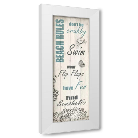 Beach 2 White Modern Wood Framed Art Print by Allen, Kimberly