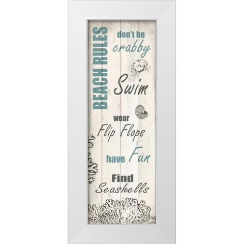 Beach 2 White Modern Wood Framed Art Print by Allen, Kimberly