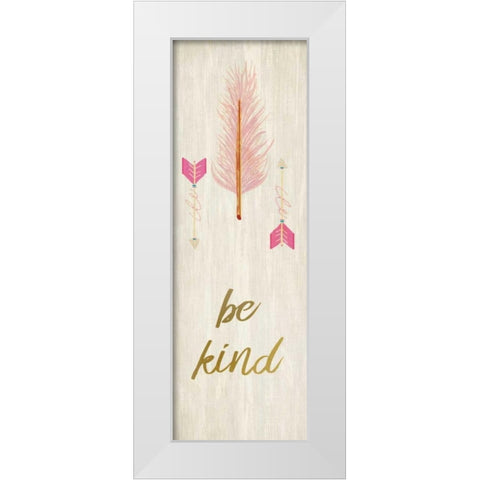 Be Kind White Modern Wood Framed Art Print by Allen, Kimberly
