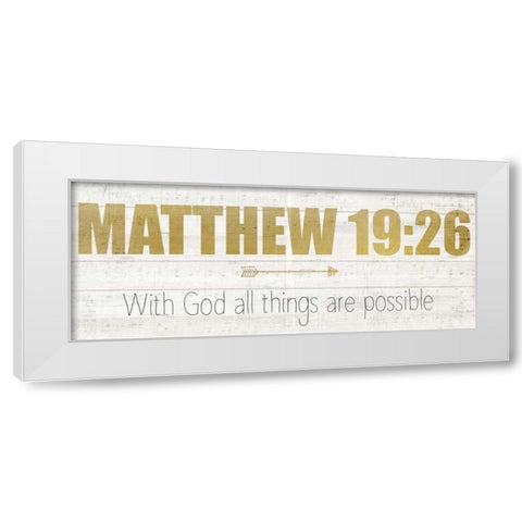 Matthew 19 White Modern Wood Framed Art Print by Allen, Kimberly