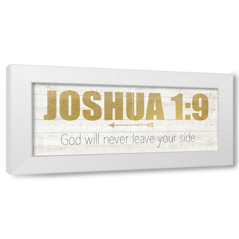 Joshua 1 White Modern Wood Framed Art Print by Allen, Kimberly