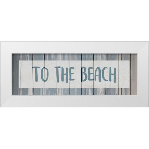 To the Beach White Modern Wood Framed Art Print by Allen, Kimberly