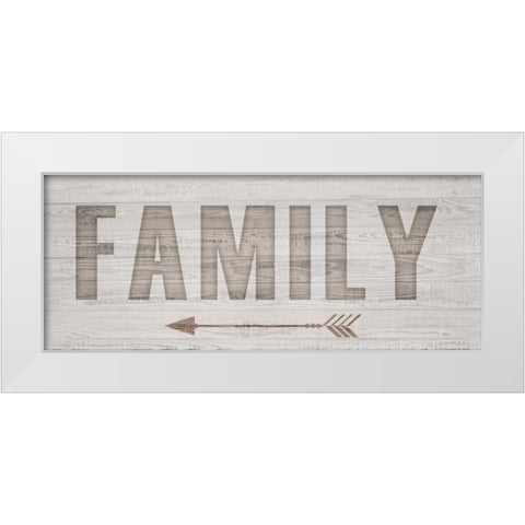 Carved Family White Modern Wood Framed Art Print by Allen, Kimberly
