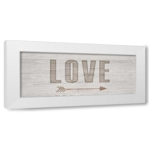 Carved Love White Modern Wood Framed Art Print by Allen, Kimberly