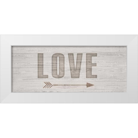 Carved Love White Modern Wood Framed Art Print by Allen, Kimberly