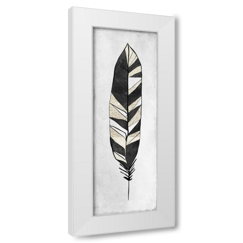 White Feathered 1 White Modern Wood Framed Art Print by Allen, Kimberly