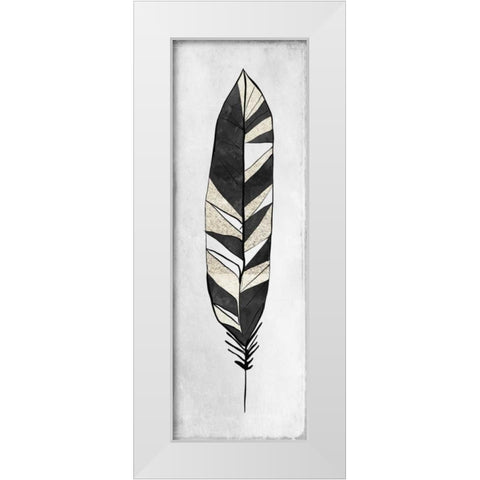 White Feathered 1 White Modern Wood Framed Art Print by Allen, Kimberly