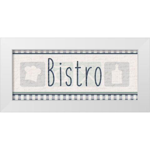 Bistro White Modern Wood Framed Art Print by Kimberly, Allen