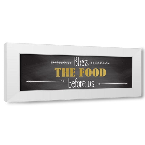 Bless 1 White Modern Wood Framed Art Print by Kimberly, Allen