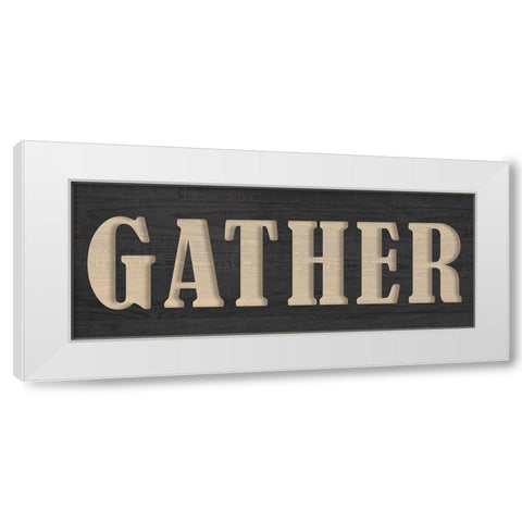 Gather White Modern Wood Framed Art Print by Kimberly, Allen