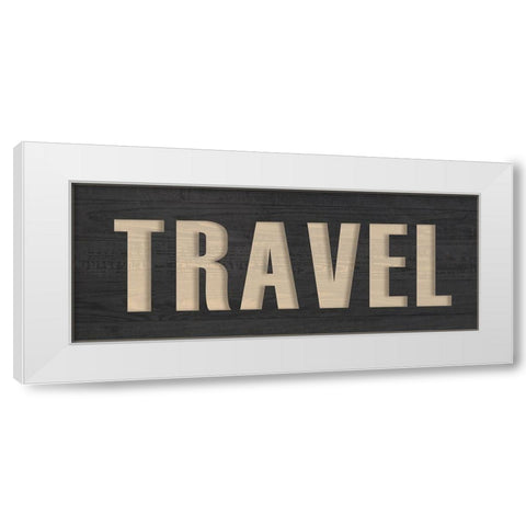 Travel White Modern Wood Framed Art Print by Kimberly, Allen