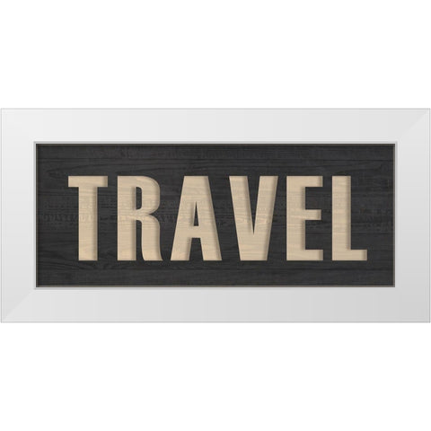Travel White Modern Wood Framed Art Print by Kimberly, Allen