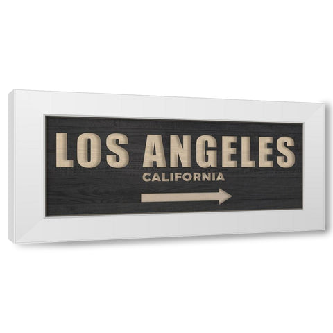 LA White Modern Wood Framed Art Print by Kimberly, Allen