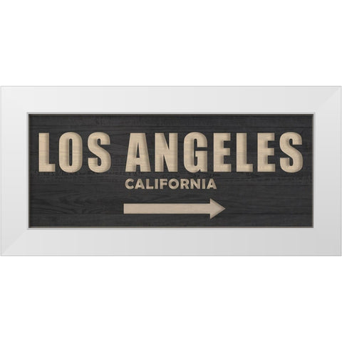 LA White Modern Wood Framed Art Print by Kimberly, Allen