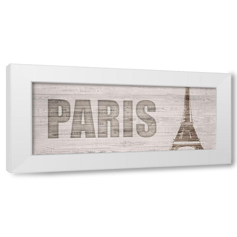 Paris White Modern Wood Framed Art Print by Kimberly, Allen