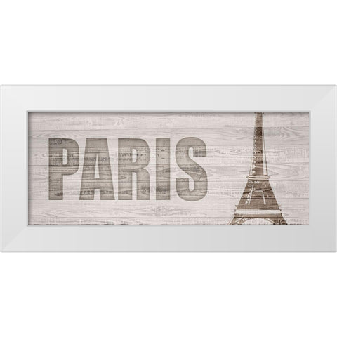 Paris White Modern Wood Framed Art Print by Kimberly, Allen