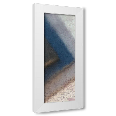 Colbalt Corner B White Modern Wood Framed Art Print by Kimberly, Allen