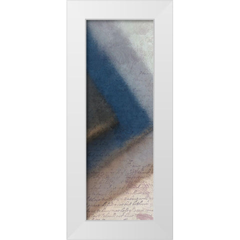 Colbalt Corner B White Modern Wood Framed Art Print by Kimberly, Allen