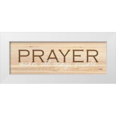 Prayer  White Modern Wood Framed Art Print by Kimberly, Allen
