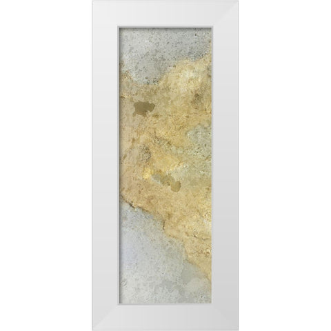 Golden Stream A White Modern Wood Framed Art Print by Kimberly, Allen